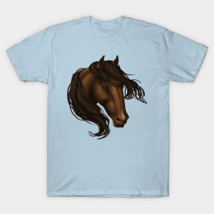 Horse Head - Brown Snip T-Shirt